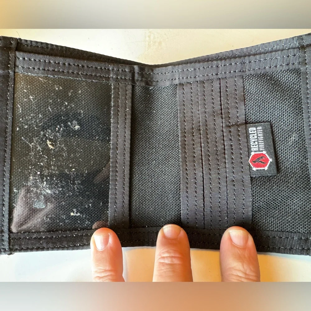 Recycled Firefighter High End Heavy Duty Green and Black Men's Wallet MINTY